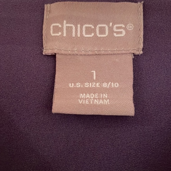 Chicos purple size 1 blouse - Picture 2 of 5